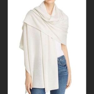 C By Bloomingdale's Cashmere Travel Wrap Ivory One Size